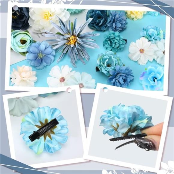 21 Pieces Flower Hair Clip Rose Hair Clips Hair Barrettes for Women Flower - Picture 5 of 7